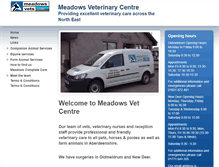 Tablet Screenshot of meadowsvets.ukvol.co.uk